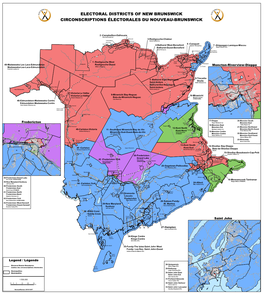 Map of Electoral Districts & Mlas with Party Colours
