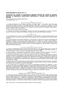 1 LEGGE REGIONALE 07 Febbraio 2013, N. 1#LR-ER-2013-1