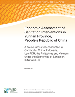 Economic Assessment of Sanitation Interventions in Yunnan Province, People’S Republic of China