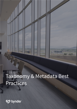 Taxonomy & Metadata Best Practices