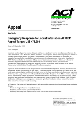 AFMR 41 Appeal