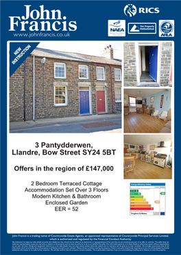 3 Pantydderwen, Llandre, Bow Street SY24 5BT