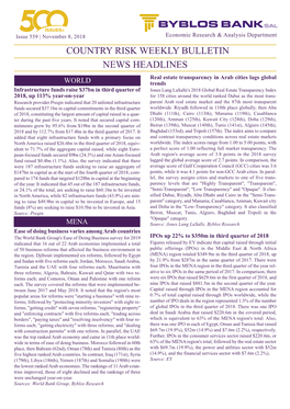 Country Risk Weekly Bulletin