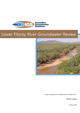 Lower Fitzroy River Groundwater Review