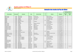 Annuaire Des Écoles Du Puy-De-Dôme