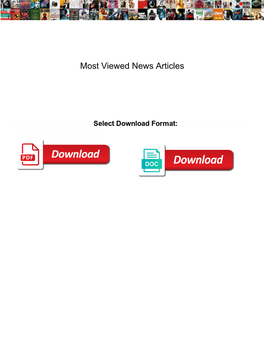 Most Viewed News Articles