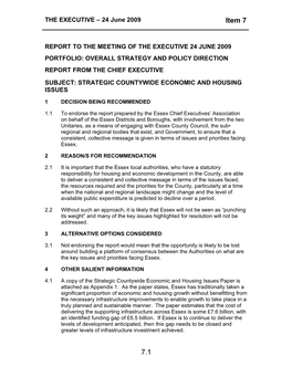 Item 7 Report Plus Appendix 1 to Report: Strategic