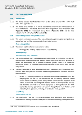 North Bexhill Access Road, East Sussex EIA Volume 1: Environmental Statement