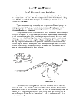 LAB 10: DINOSAUR DIVERSITY – Part 2