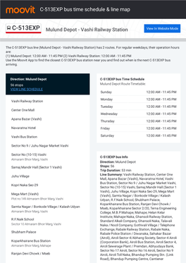 C-513EXP Bus Time Schedule & Line Route