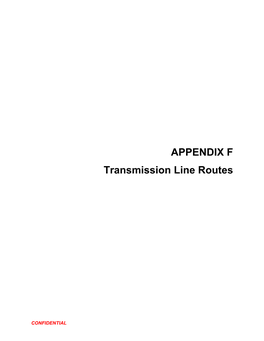 APPENDIX F Transmission Line Routes