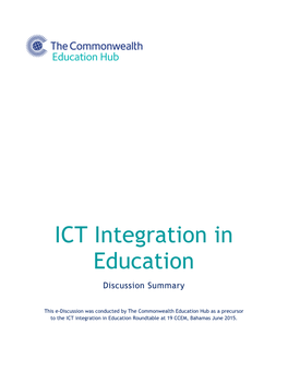 ICT Integration in Education Discussion Summary