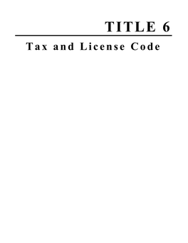 Tax & License Code