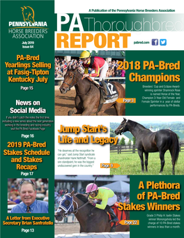 Thoroughbred Pabred.Com July 2019 Pabred.Com Issue 64 REPORT