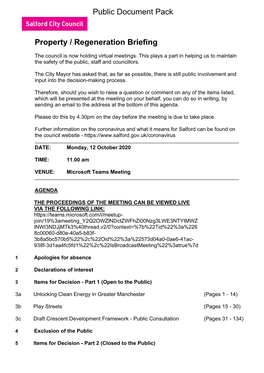 (Public Pack)Agenda Document for Property / Regeneration Briefing, 12