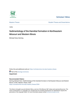 Sedimentology of the Hannibal Formation in Northeastern Missouri and Western Illinois