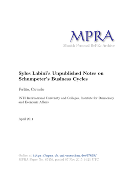 Sylos Labini and Schumpeter's Business Cycles