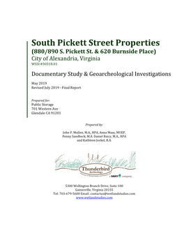 Site Report: South Pickett Street Properties