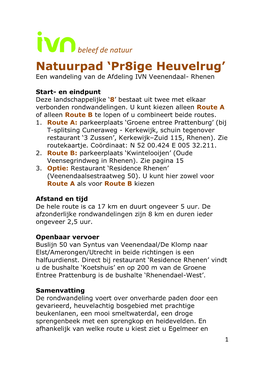 Natuurpad 'Pr8ige Heuvelrug'