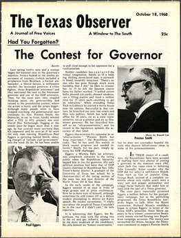 The Texas Observer October 18, 1968