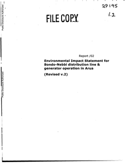 Environmental Impact Statement for Bondo-Nebbi Distribution Line & Generator Operation in Arua