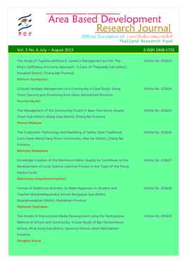Vol. 5 No. 6 July – August 2013 E-ISSN 2408-1752