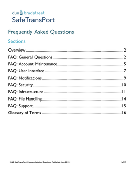 Frequently Asked Questions Sections Overview