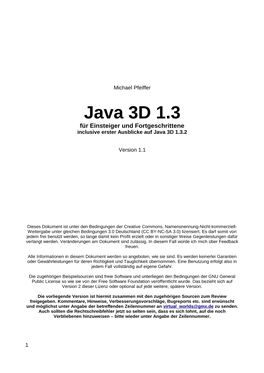 Java 3D 1.3 Für Einsteiger Und Fortgeschrittene Inclusive Erster Ausblicke Auf Java 3D 1.3.2