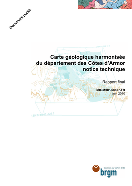 Carte Géologique Harmonisée Du Département Des Côtes D'armor