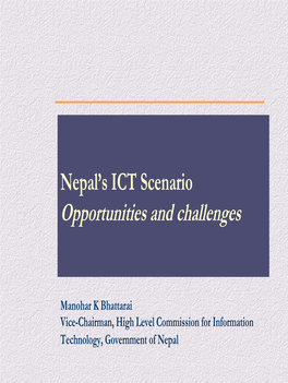 Nepal's ICT Scenario