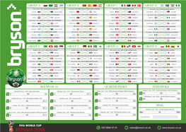 Football World Cup Wallchart