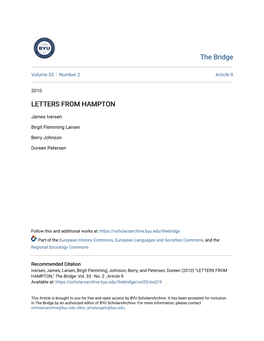 Letters from Hampton