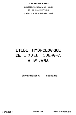 Etude Hydrologique De L'oued Ouergha À M'jara