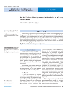 Partial Unilateral Lentiginous and Colon Polyp in a Young Male Patient