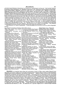 Bradfield. 61 I - Trict of South-West Yorkshire, York Diocese and Archdeaconry, and Ecclesfield Rural Deanery