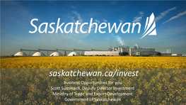 The Saskatchewan Advantage