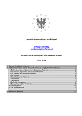 Sonderausgabe Zum Europäischen Parlament (PDF-Datei)