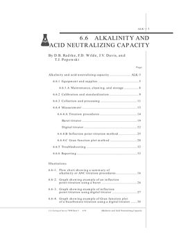 6.6 Alkalinity and Acid Neutralizing Capacity