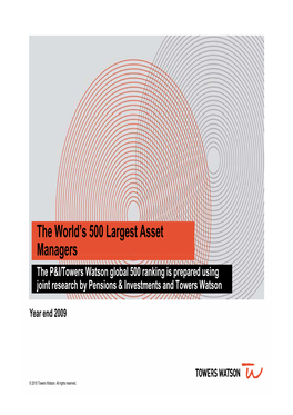 The World's 500 Largest Asset Managers