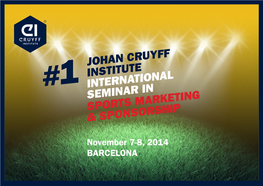 1 Johan Cruyff Institute International Seminar In
