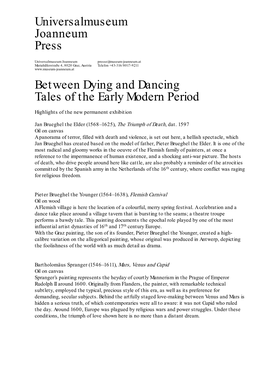 Universalmuseum Joanneum Press Between Dying and Dancing Tales