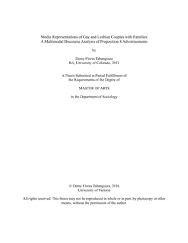 Media Representations of Gay and Lesbian Couples with Families: a Multimodal Discourse Analysis of Proposition 8 Advertisements