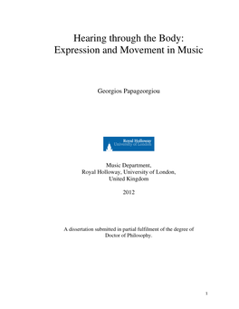 Expression and Movement in Music