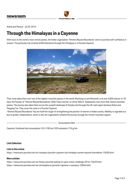 Through the Himalayas in a Cayenne