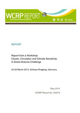 WCRP Report No. 8/2014