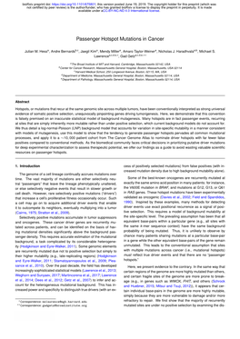 Passenger Hotspot Mutations in Cancer