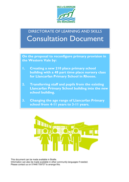 Llancarfan Consultation Document FINAL