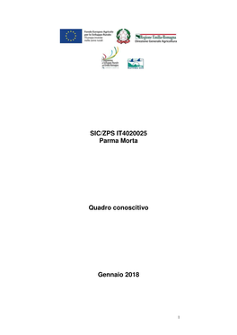 SIC/ZPS IT4020025 Parma Morta Quadro Conoscitivo Gennaio 2018
