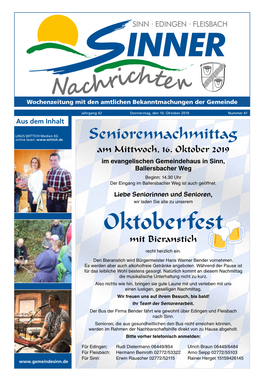 Oktoberfest Mitbieranstich