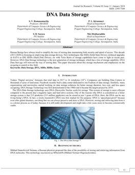 DNA Data Storage